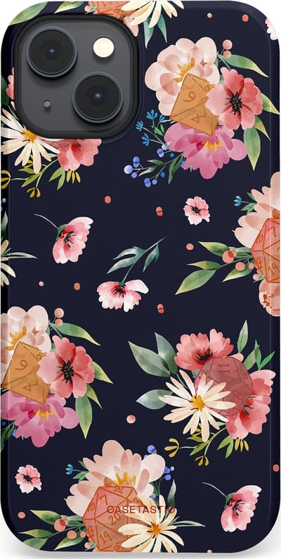 Casetastic Hoesje Geschikt voor Apple iPhone 14 Plus Magsafe - Stijlvolle Beschermende Duo-layer Case - Bloemenkracht met D20