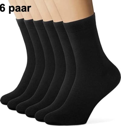 CHPN - Sokken - Zwarte sokken - Socks - 6 paar sokken - Herensokken - Damessokken - 6 Paar - Maat 39/42 - 80% Katoen