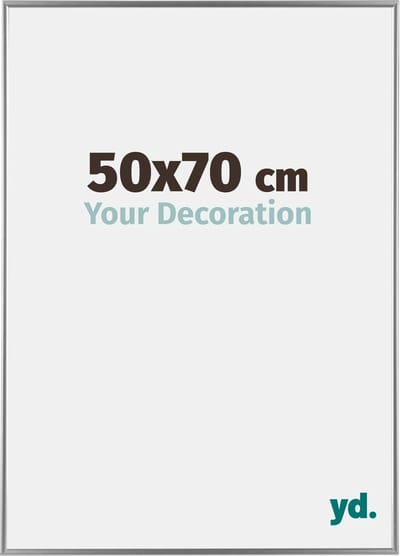 Your Decoration - Fotolijst 50x70 cm - Kunststof - Zilver Hoogglans - Evry