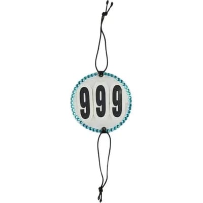 Horze hoofdstelnummer strass - blauw - set van 2