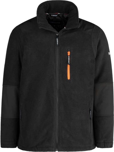STØRVIK Rolf Fleece Jas - Winter Gevoerd - Winddicht Werkvest - Maat 2XL - Zwart