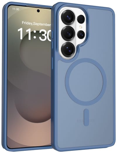 Solidenz Hoesje - geschikt voor Samsung Galaxy S26 Ultra - Geschikt voor MagSafe - FrostMag - Donker Blauw