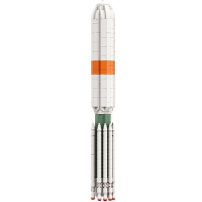 MOC Midi ESA Ariane V Raket Bouwstenen Set Ruimte Satelliet Saturn Schaal 1:110 Verkenningsvoertuig Juguetes Bakstenen Speelgoed