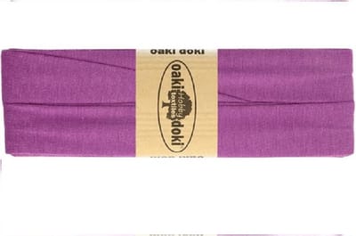 Oaki Doki Jersey Tricot Biaisband 20mm – 3 Meter – Lichtpaars 820 – Elastisch Afwerkingslint voor Stretchstoffen