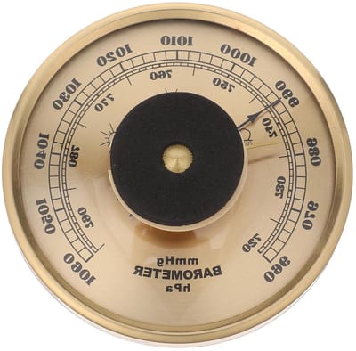 Weerstation - Klimaatmeter Barometer - Binnenklimaat Monitoren - Drie-in-één Functie - 9 x 9 cm - Goudkleurig