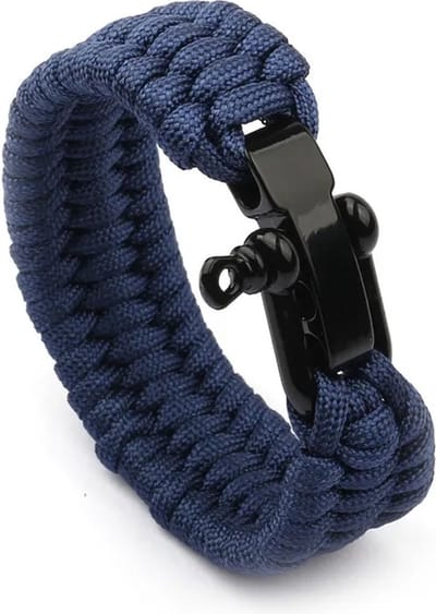 Paracord Survival Armband I Paracord Survival Armband I Extra Sterk I Verstelbare Sluting I Donkerblauw