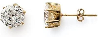 Montebello Oorbellen Zandra - 925 Zilver Verguld - ∅7mm
