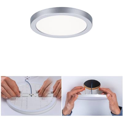 VariFit LED-inbouwpaneel Areo IP44 rond 118 mm 6,5W 500lm 4000K Chroom mat