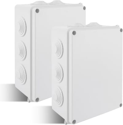Waterdichte verdeeldoos 2 stuks - ABS - 200 x 155 x 80 mm - IP65