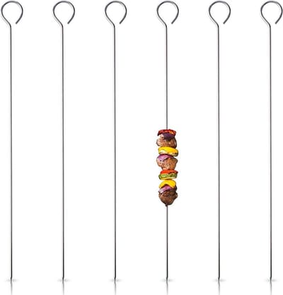 Grillspiesen Edelstaal 29 cm 6 stuks - Barbecuespiezen - Kebab - Grill - Bbq - Barbecue Spiezen - Sjasliekspiesen