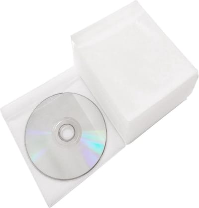 50 Stuks Dubbelzijdige CD-DVD Beschermhoezen van Plastic voor Veilige Opslag en Organisatie van Media