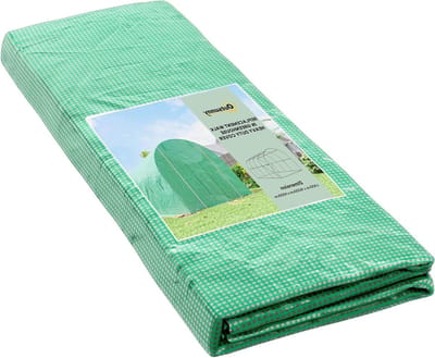 Kasfolie Vervanghoes - Tuinfolie Afdekzeil - Planten Kweken - Met 8 Ramen - 400x200x200 cm - Groen