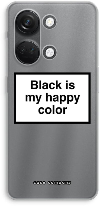 Case Company® - Hoesje geschikt voor OnePlus Nord 3 hoesje - Black is my happy color - Soft Cover Telefoonhoesje - Bescherming aan alle Kanten en Schermrand