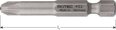 Rotec PRO Krachtbit PZ 2, L=50, E6.3, BASIC (vpe 10)