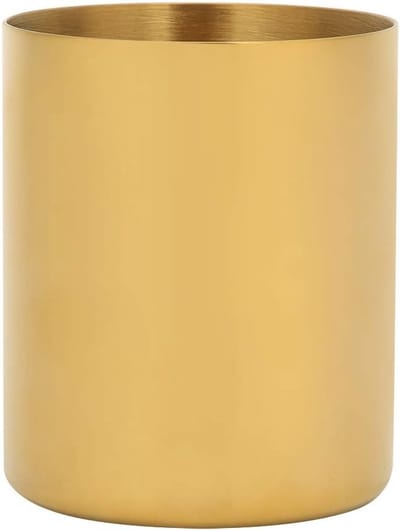 Gouden RVS Pennenhouder voor Bureau, Make-up Borstels en Tafel Vazen - Desk Organizer voor een Opgeruimde Werkplek