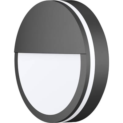 LED buiten wandlamp CMD 9085, antraciet, Ø 25 cm, lens