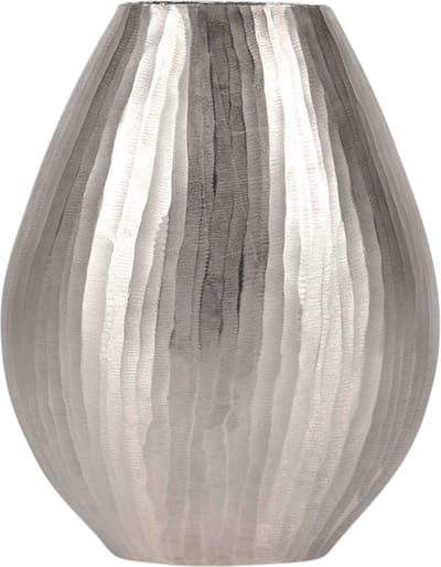 Rasteli Vaas Aluminium Ovaal Zilver L 36 B 19.5 cm H 47 cm‎‎