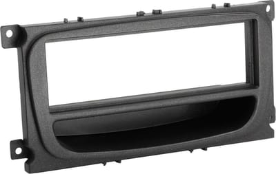 1-DIN Paneel geschikt voor met aflegbakje. Ford Mondeo /Focus / S-Max/ Galaxy/ Tourneo Connect Kleur: Zwart