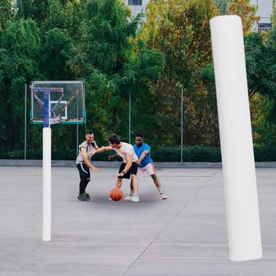 Paal Beschermhoes - Paal Pad Kolomhoes - Veilig Sporten - Waterdicht PVC Materiaal - 91-182 cm Hoog - Zwart