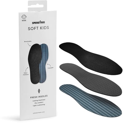 SPRINGYARD Soft Kids inlegzolen - ademend & geurremmend - voor kinderschoenen en sneakers - 30/31