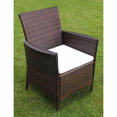 vidaXL - 7-delige - Tuinset - met - kussens - poly - rattan - bruin