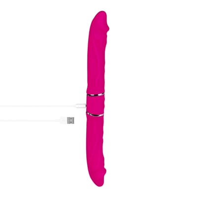EIS, vibrator, sensuele dubbele vibrator, 35 cm, waterdicht, oplaadbaar, huidvriendelijke siliconen