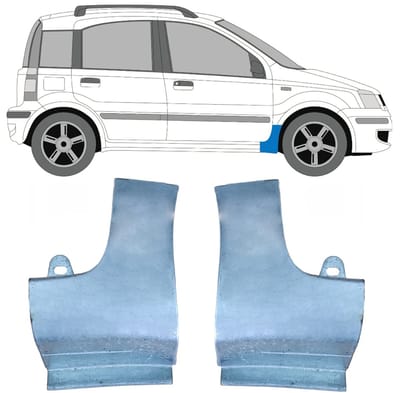 Reparatiepaneel voorspatbord voor Fiat Panda 2003-2012 / Links + Rechts / Set