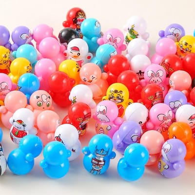 5-20 pièces 3x3,6 cm Mini jouets culbuto Mini jouet animal Cadeaux de fête Jouet pour enfants Jouets d'anniversaire Poupée qui se redresse Jouets en gros red