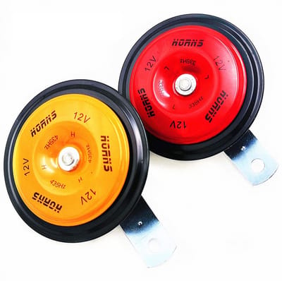OmGoods - Dailygoody - 12V Hoornset - Twin Tone - Super Luid Geluid - Compact Rood - Hoge en Lage Toon - Geschikt voor Auto's, Vrachtwagens, Motorfietsen, Boten