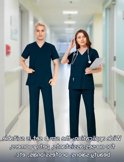 Comfortabele Unisex Scrub Set voor Medisch Personeel - Jacket en Broek voor Artsen en Verpleegkundigen