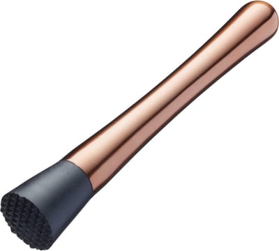 BarCraft Cocktail Stamper - Roestvrijstalen Cocktailstamper met Koperen Afwerking 20,5 Centimeter