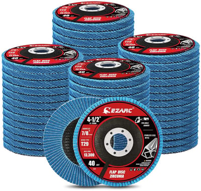 50x Zirkonia Slijpschijven 40 Grit Flap Disc voor Metaal, Roestvrij Staal en Plaatwerk - 115mm