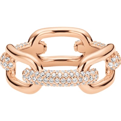 DANIEL WELLINGTON CRYSTAL LINK DW0040057 - 56 MM - ROSEGOUDKLEURIGE RING MET ZIRKONIA'S 1 STUK