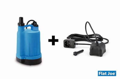 Flat Joe ® easy - vlakzuigende dompelpomp - 4200 l/h - incl Crab vlotter Sensor 10 mtr - wateroverlast - kelderpomp - vlakzuiger - dweilpomp