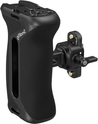 Ergonomische Aluminium Camera Zijkant Handgreep met NATO Klem, 1/4"-20 Bevestigingsgat, Flits Shoe en Verstelbare Hoogte voor Fotografie en Videografie