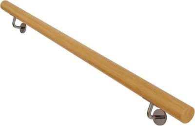 Houten Trapleuning - Wandmontage Leuning - Veilig Trap Lopen - Massief Hout Constructie - 0.5 Meter - Groen