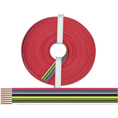 Donau Elektronik 225-885-10 Draad 8 x 0.25 mm² + 8 x 0.25 mm² Zwart, Rood, Blauw, Grijs, Groen, Wit, Geel, Bruin 10 m