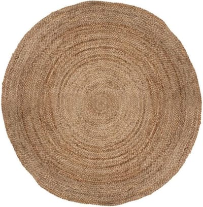 Ronde Gevlochten Jute Tapijt 120 cm - Jute - SILUMEN