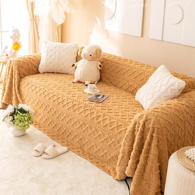 Winter Pluche Bankovertrek Doek Antislip Nieuwe Bankhanddoek Lazy All-inclusive Universele Bank Volledige Hoes Deken 180*130cm