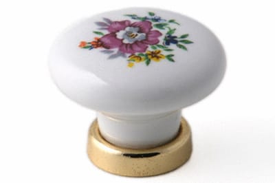 Porseleinen Kastknop – Bloemenboeket Ø35 mm – Meubelknop van Porselein