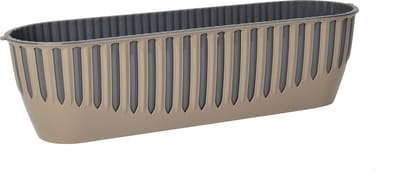 2st Bloembakken Taupe antraciet mokka 8L vensterbank Piano plantenbak 51x15cm winterhard