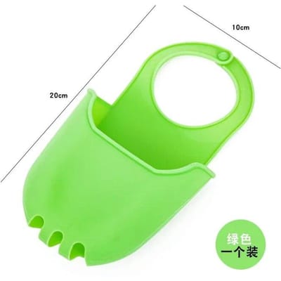Gootsteenafvoerrek Keukenopslagmand Plank Hanggootsteenzak Sponshouder Zeepbakje Afdruiprek Thuisorganizer Keukenaccessoires groen