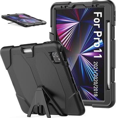 Peachy Survivor Kickstand hoes geschikt voor iPad Pro 11 inch (2018 2020 2021 2022) & iPad Air 4 en 5