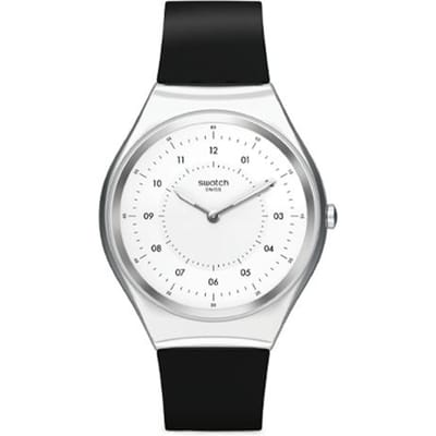 Swatch Skin Serie Kwarts Uurwerk Lichtgevend Ultra-Dun Metaal Casual Horloge Herenhorloges Wit Staal SYXS100 Black black