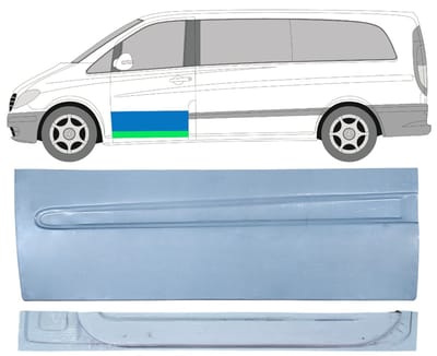 Reparatiepaneel voor deur voor Mercedes Vito W639 2003-2014 / Links / Set
