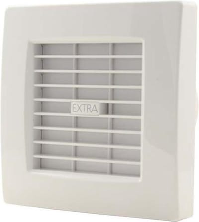 Badkamerventilator diameter 100 mm WIT met AUTOMATISCHE SLUITKLEP en TIMER - luxe X100ZT
