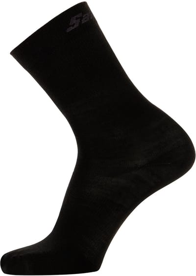 Santini Fietssokken winter Zwart Unisex - Wool High Profile Wool Socks Black - M/L