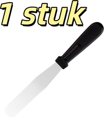 1 stuk - 15 cm boterspatel - spuitzakgereedschap - taartontvormmes - schraper - rechte spatel - 27*2,5*3,5 cm - zwart