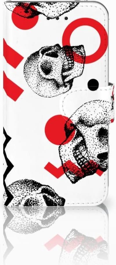 Telefoonhoesje met Naam Apple iPhone X | Xs Skull Red