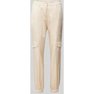 Slim fit cargobroek met siernaden, model 'KARO'